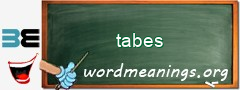 WordMeaning blackboard for tabes